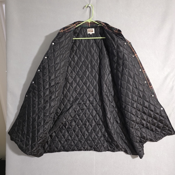 Ely Cattleman Mens Western Plaid Quilted Flannel Shacket Snap Button Size XXL - Picture 5 of 10